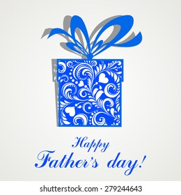 Happy Father's Day card. Vector Illustration