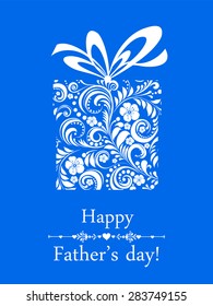 Happy Father's Day card. Vector Illustration
