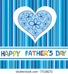 A Happy Father's Day card. Vector illustration