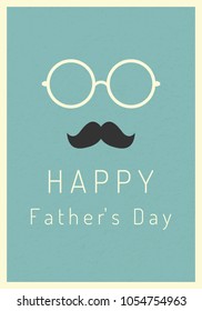 Happy fathers day card vintage Minimalist retro poster