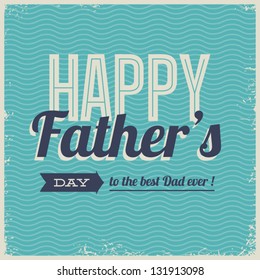 Happy fathers day card vintage retro type font