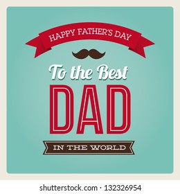 Happy fathers day card vintage retro type font