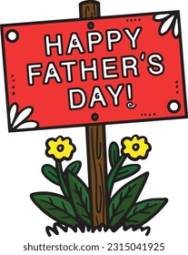 Happy Fathers Day Cartoon Colored Clipart 