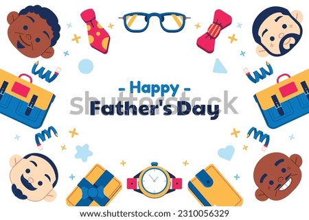 Happy fathers day celebration background. Father's Day poster or banner template. Greeting card, presents, gift box. I love love you dad. Vector illustration. June 18. Sale poster, Promotion. best dad ストックフォト © 