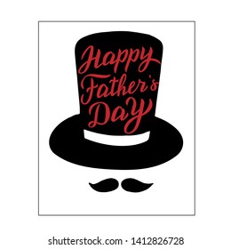 Happy father's day celebration card. Modern lettering poster. Banner, sticker, print. Vector eps 10. 
