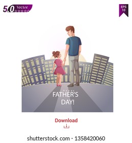 Happy Father's Day celebration concept
