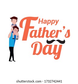 Happy father's day celebration concept. Vector illustration for banner, poster and greeting card