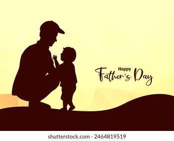 Happy Father's day celebration decorative greeting card design vector