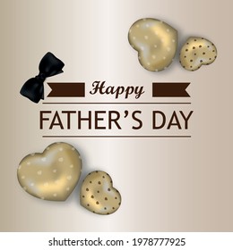 Happy fathers day celebration greeting card and background