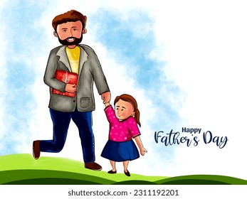 Happy Father's day celebration greeting background design vector