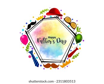 Happy Father's day celebration greeting card design vector