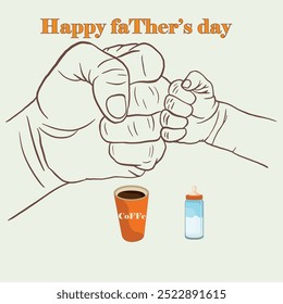 Happy father's day celebration illustration art