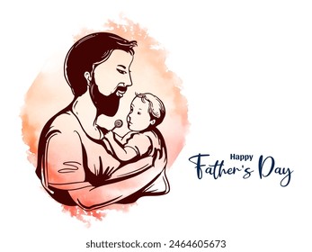 Happy Father's day celebration modern background vector