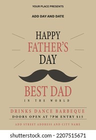 happy father's day celebration party poster flyer social media post design