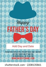 happy father's day celebration party poster flyer or social media post template design