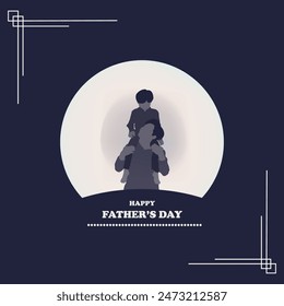 Happy father's day, celebration poster