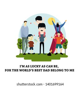 Happy Father's Day Celebration Vector Template Design Illustration