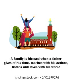 Happy Father's Day Celebration Vector Template Design Illustration