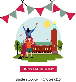 Happy Father's Day Celebration Vector Template Design Illustration