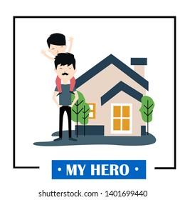 Happy Father's Day Celebration Vector Template Design Illustration