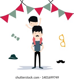 Happy Father's Day Celebration Vector Template Design Illustration