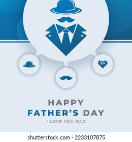 Happy Father's Day Celebration Vector Design Illustration. Template for Background, Poster, Banner, Advertising, Greeting Card or Print Design Element