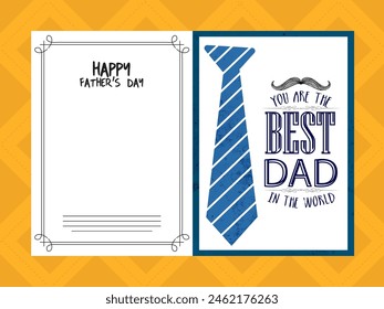 Happy Father's Day celebrations greeting card decorated with neck-tie