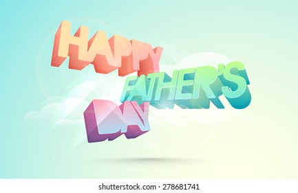 Happy Fathers Day celebrations greeting card design.