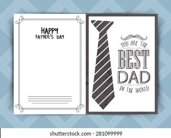 Happy Father's Day celebrations greeting card decorated with neck-tie.