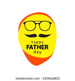 Happy Fathers Day chinese man. Festive cover design - vector