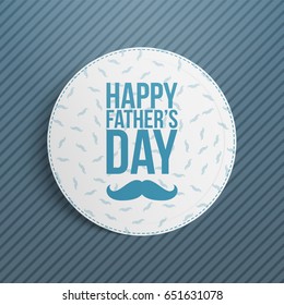 Happy Fathers Day circle greeting Card