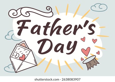 Happy Father's Day A Collection of Festive Designs and Illustrations, typography banner. Father's day sale promotion calligraphy poster