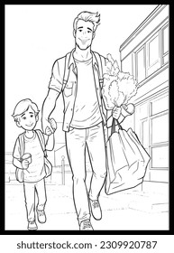 
Happy Father's Day Coloring Pages