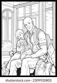 
Happy Father's Day Coloring Pages