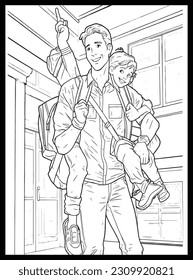 
Happy Father's Day Coloring Pages