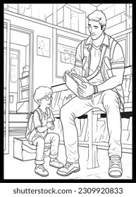 
Happy Father's Day Coloring Pages