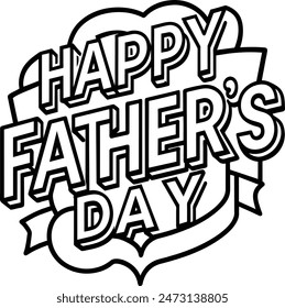 Happy Father's day complete editable color