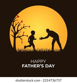 Happy Father's Day. Father's day concept , banner, poster and card. background. vector illustration. flat design.