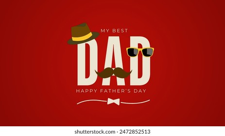 happy  father's day concept, can be use for card, poster, website, brochure. abstract vector illustration design