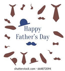Happy Father's Day concept for flyer, banner, invitation, congratulation, poster design. Happy Father's Day template greeting card. I Love you Dad.
