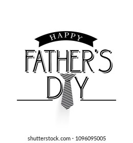 Happy Fathers Day Concept Illustration Greeting Card Design Background.