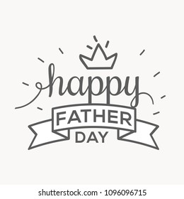 Happy Fathers Day Concept Illustration Greeting Card Design Background.