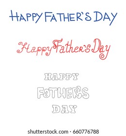 Happy Father's Day concept in sketch style, vector illustration