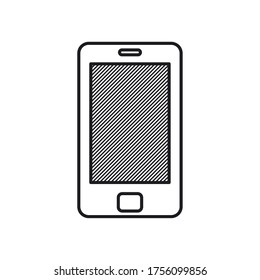 Happy fathers day concept, smartphone icon over white background, line style, vector illustration