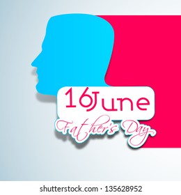 Happy Fathers Day concept with text 16th June on abstract background.