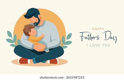 Happy Father's day concept vector background, can be use for card, poster, website, brochure. abstract vector illustration design