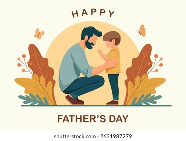 Happy Father's day concept vector background, can be use for card, poster, website, brochure. abstract vector illustration design