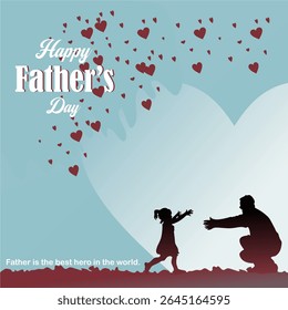 Happy Father's Day concept vector love background