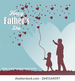 Happy Father's Day concept vector love background
