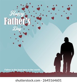 Happy Father's Day concept vector love background